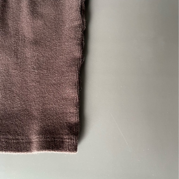 Brown Ribbed‎ Polo Sleeveless Top - Size S - Picture 4 of 4